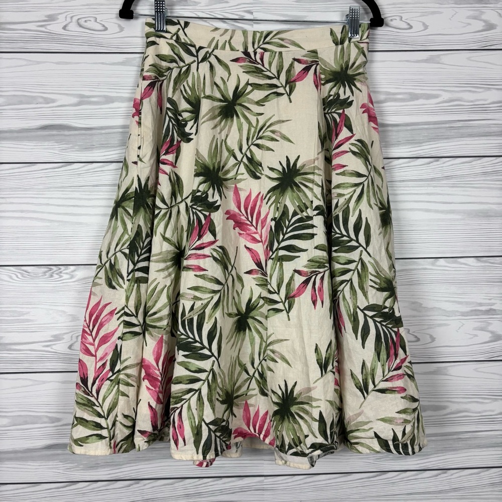 Gal Meets Glam Collection Stevie Palm Print Two Piece Set Size 6 - Picture 9 of 16